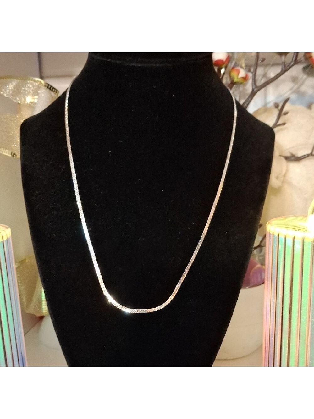 Monet Vintage Sleek Silver Necklace for Women
